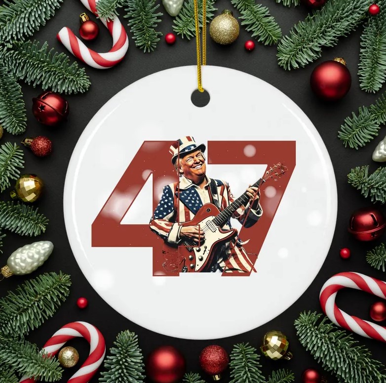 Trump President 47 Christmas Ornament