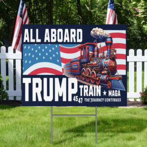 Trump Train Comeback Era 45 47 Yard Sign
