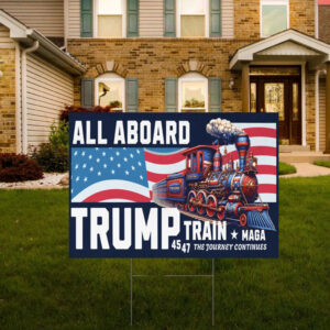 Trump Train Comeback Era 45 47 Yard Sign