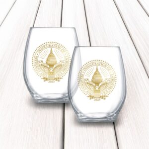 2025 Inauguration with Exclusive Trump Seal Wine Glasses