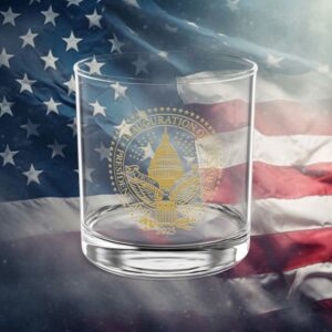 2025 Trump Inaugural Seal Rocks Glass, 10oz