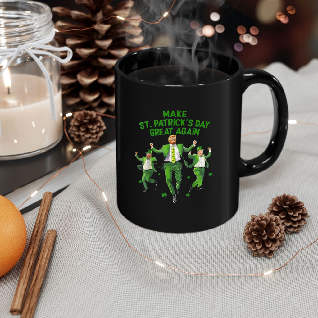 Funny Trump Make St Patrick's Day Great Again Irish Shamrock Mug
