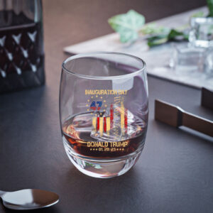 President Donald Trump Inauguration Day 2025 Whiskey Glass