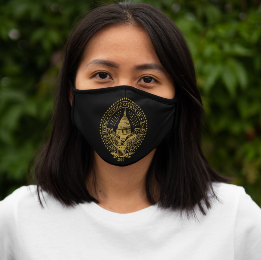 2025 Trump Inaugural Seal Black Face Mask 