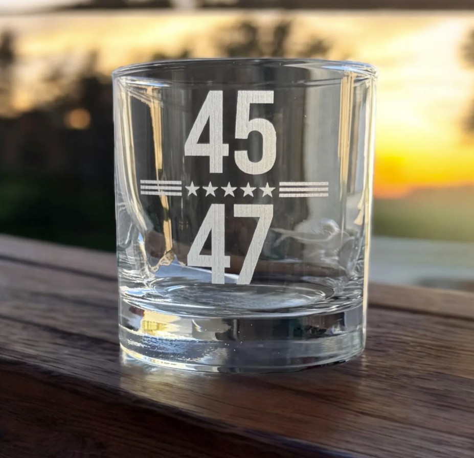 47th Donald Trump Whiskey Glass