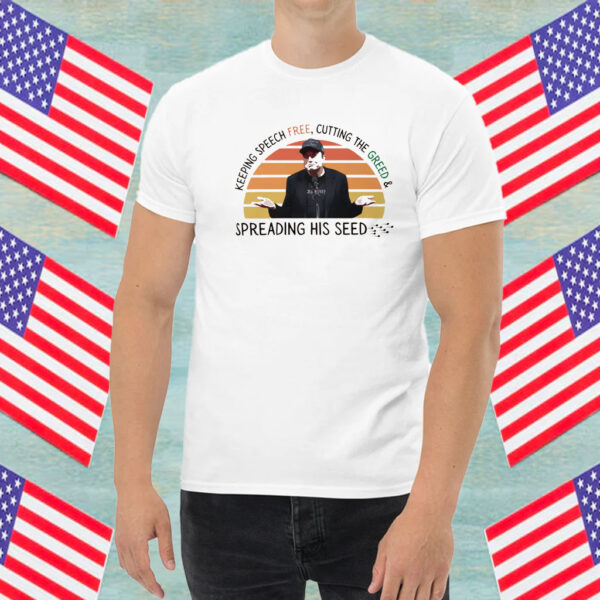 Funny Elon Musk Shirt DOGE Shirt Meme Free Speech, Dogecoin Tesla Trump 2025
