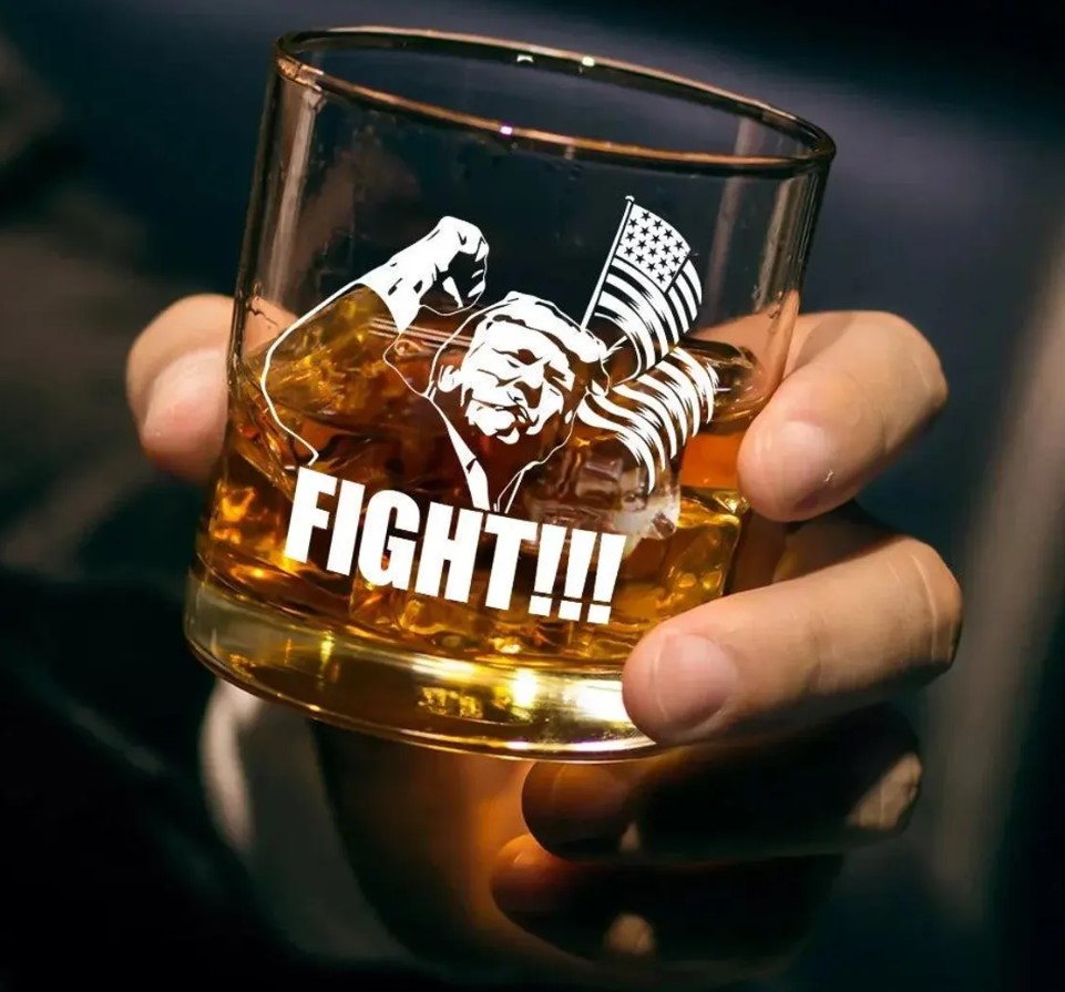 Fight Trump 2025 Whiskey Glass