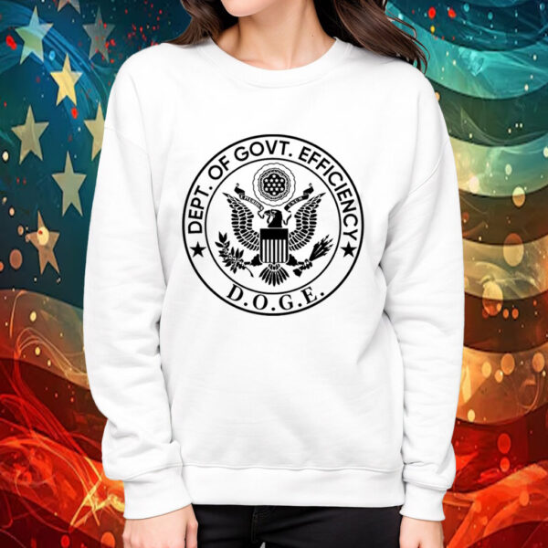 Patriot Pride Mens D.O.G.E USA Eagle Department Of Government Efficiency Shirt