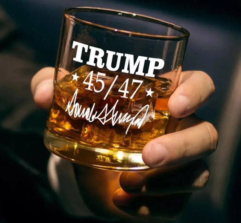 Trump 45 47 Whiskey Glass