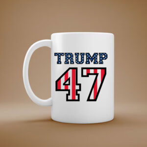 Trump 47 Retro USA Flag Design Mug
