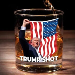Trump Shot Whiskey Glass, Trump For President 2025