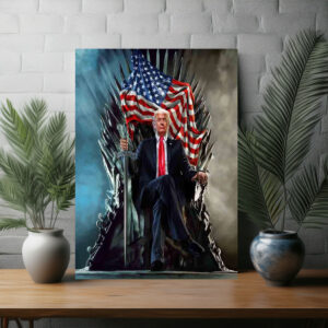 45th & 47th U.S. President Donald Trump on Commander’s Throne Poster