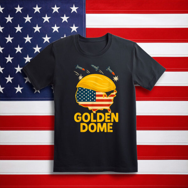 Golden Dome Hair Shield USA Satire T-Shirt