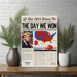 Poster Newspaper US Elections, Save The Date Newspaper