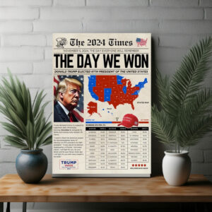 Poster Newspaper US Elections, Save The Date Newspaper