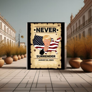 President Trump Never Surrender Poster