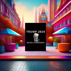 Trump 2025 Never Surrender Poster