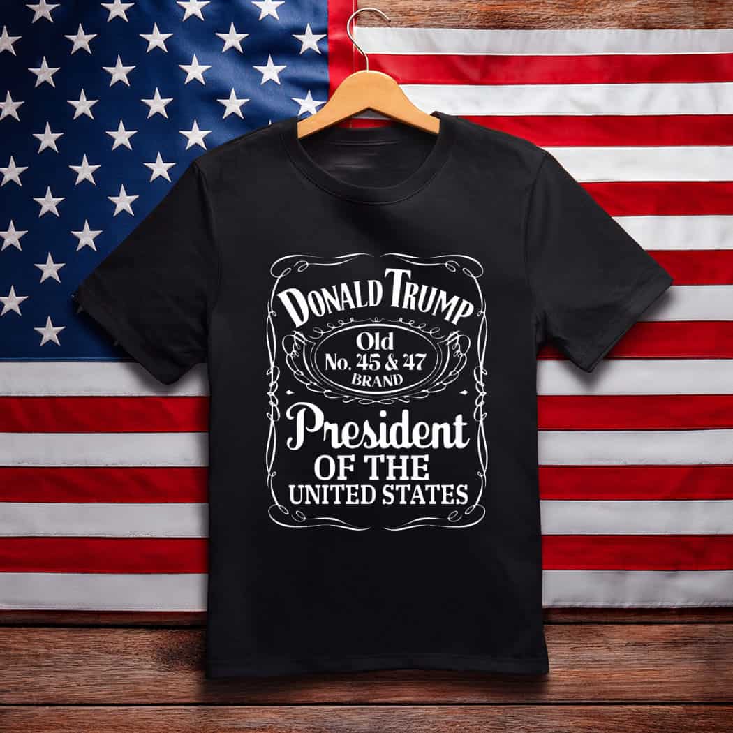 Donald Trump 47th President Whiskey Tee Shirt