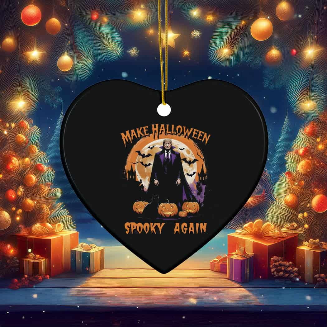 Trump Make Halloween Spooky Again Dracula Ornament 
