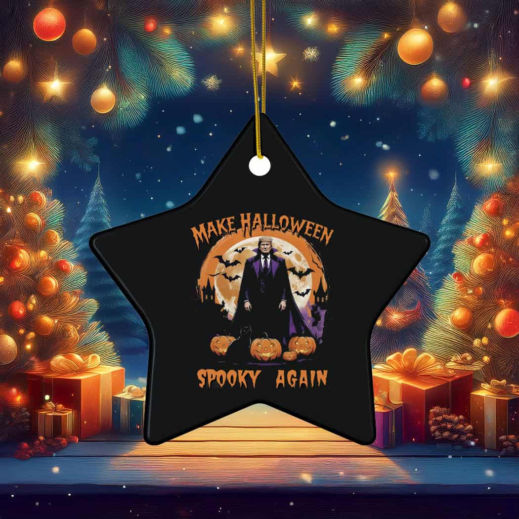 Trump Make Halloween Spooky Again Dracula Ornament 