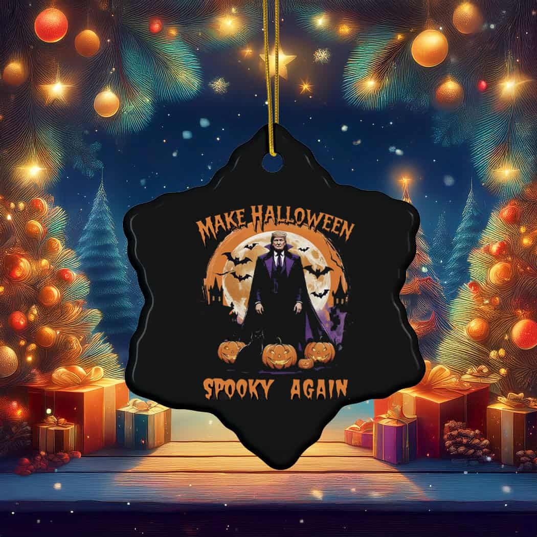 Trump Make Halloween Spooky Again Dracula Ornament 