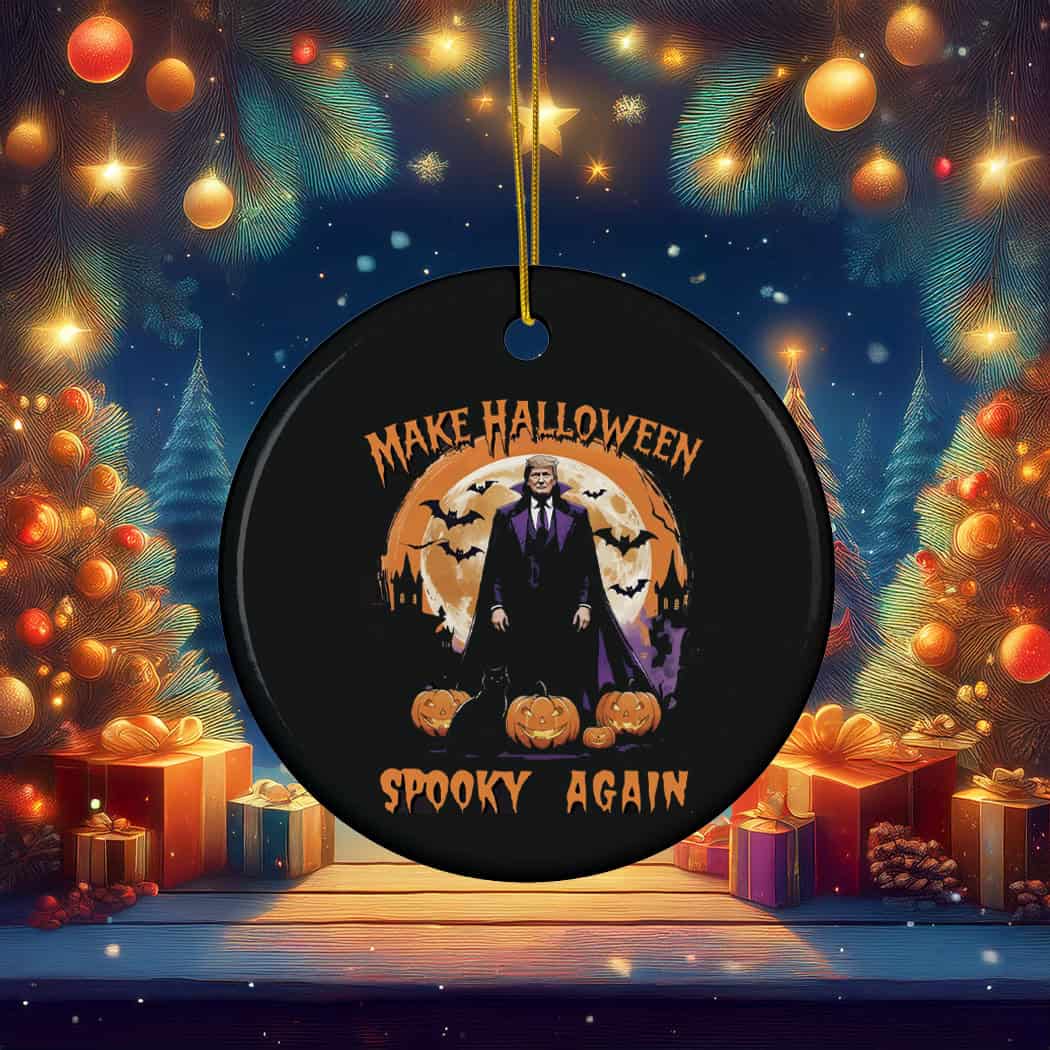 Trump Make Halloween Spooky Again Dracula Ornament 