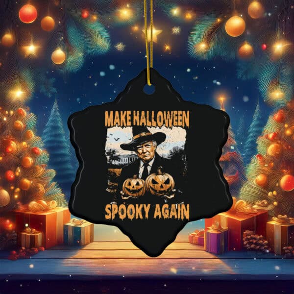 Vintage Style Make Halloween Spooky Again, Trump Halloween Ornament