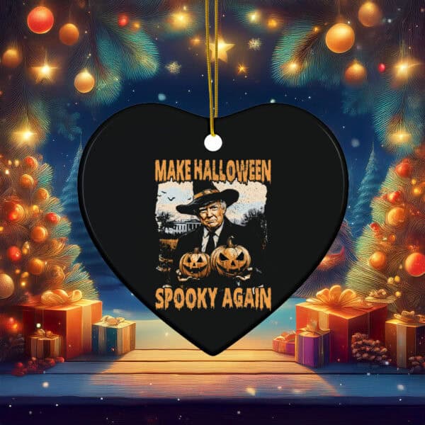 Vintage Style Make Halloween Spooky Again, Trump Halloween Ornament