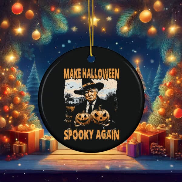 Vintage Style Make Halloween Spooky Again, Trump Halloween Ornament