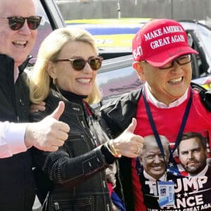 Toyota Chairman Akio Toyoda Wearing Trump Make America Great Again 2024 Shirt