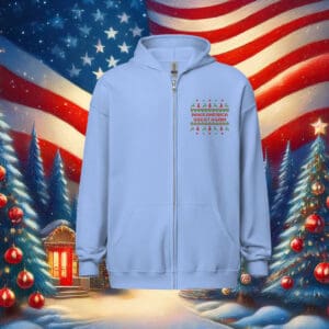 MAGA Christmas Sweater Zip Hoodie