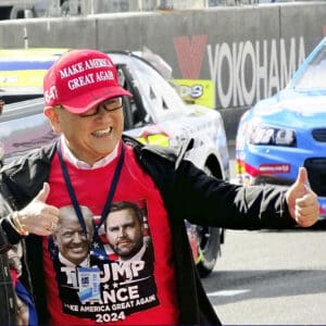 Toyota Chairman Akio Toyoda Wears Trump-Vance Shirt