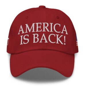 America is Back! Red Pro-President Trump Cotton Hat