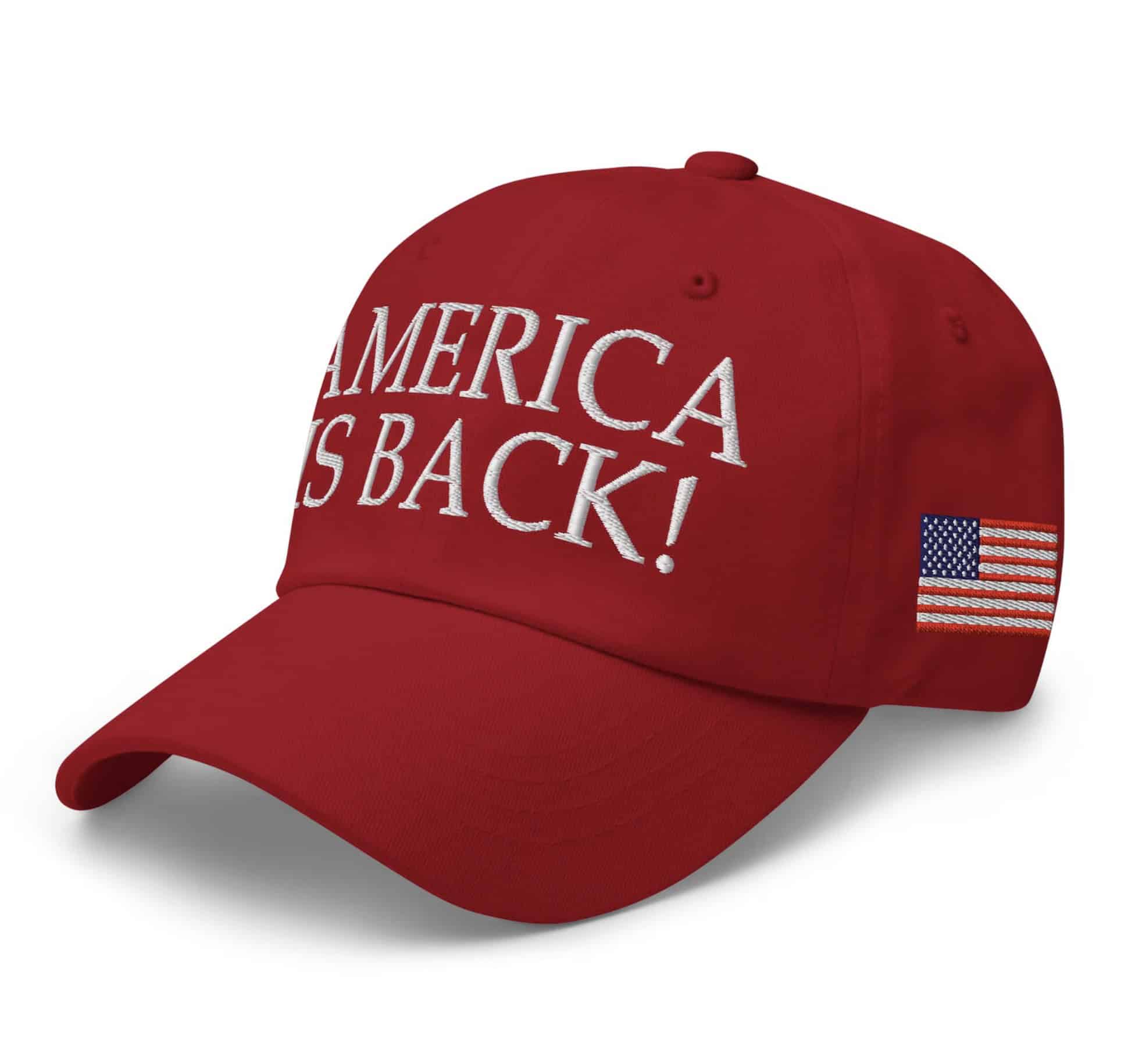America is Back! Red Pro-President Trump Cotton Hat
