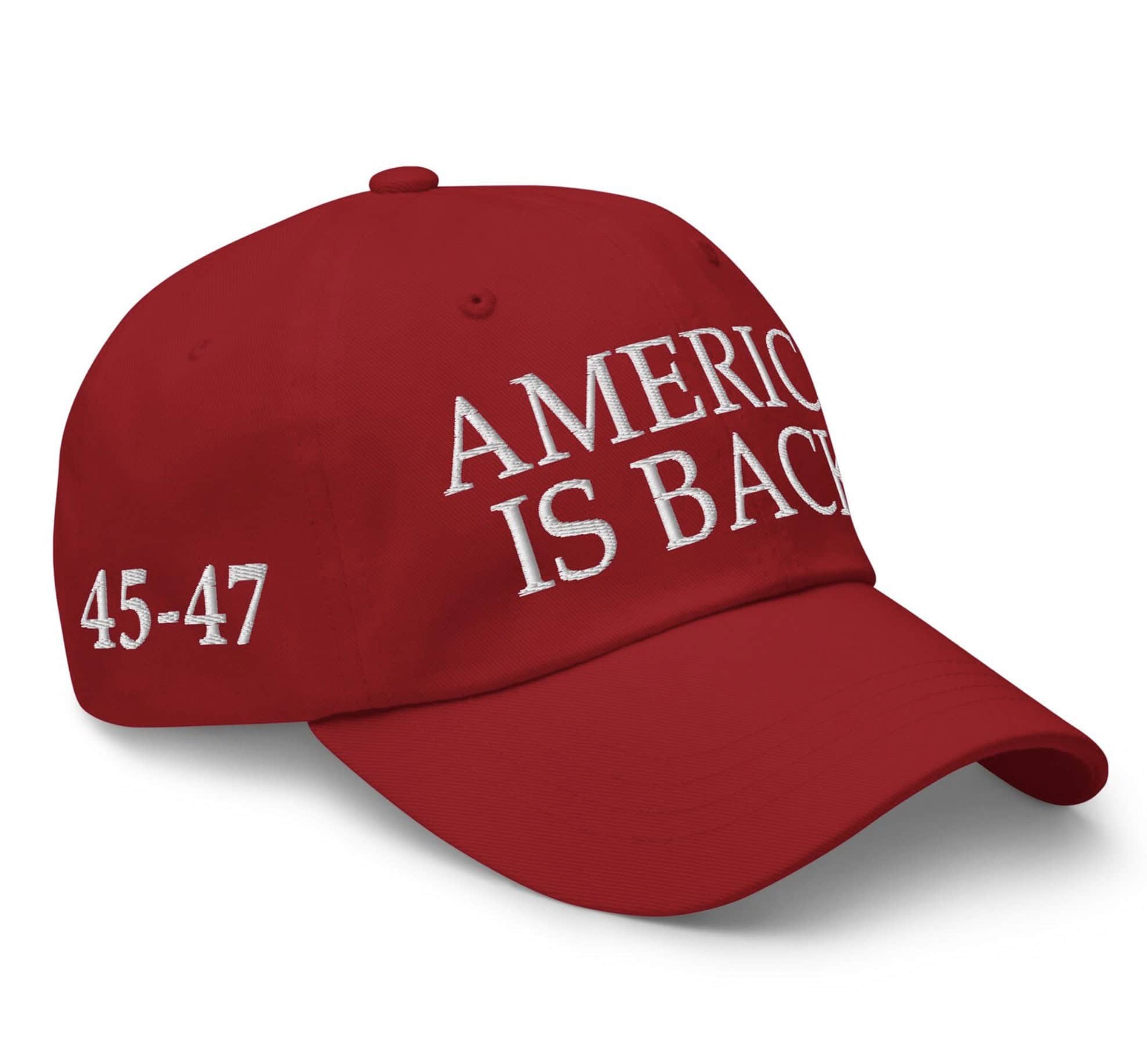 America is Back! Red Pro-President Trump Cotton Hat