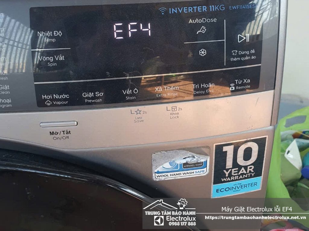 Sửa máy giặt Electrolux lỗi EF4