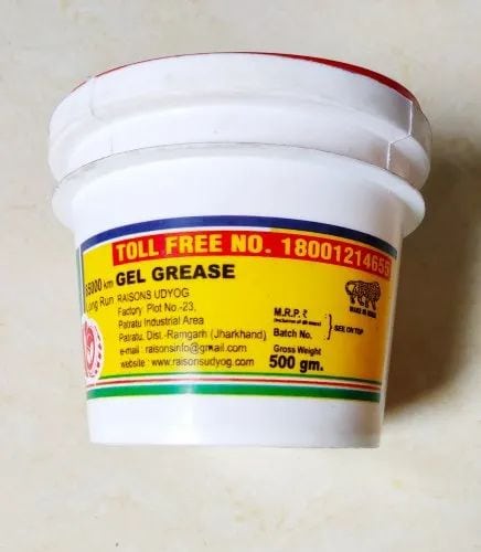 Pure Gel Grease container for industrial lubrication purposes.