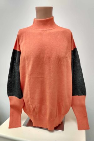 Keel Pullover (pomarańczowy z czarnymi rękawami)