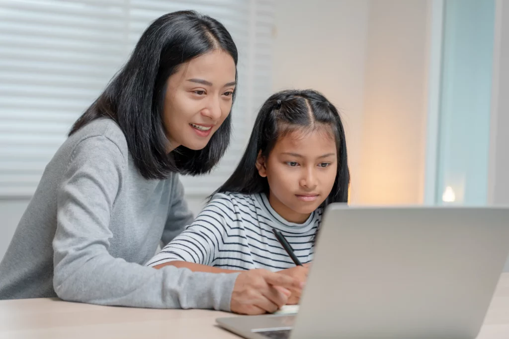 woman conducting one on one tuition to a student