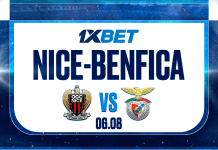 Match Nice contre Benfica le 6 août dans la Ligue des champions 2025