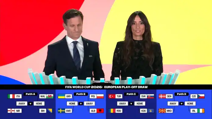 قرعة ملحقات أوروبا كأس العالم 2026: إيطاليا vs أيرلندا الشمالية وأوكرانيا vs السويد