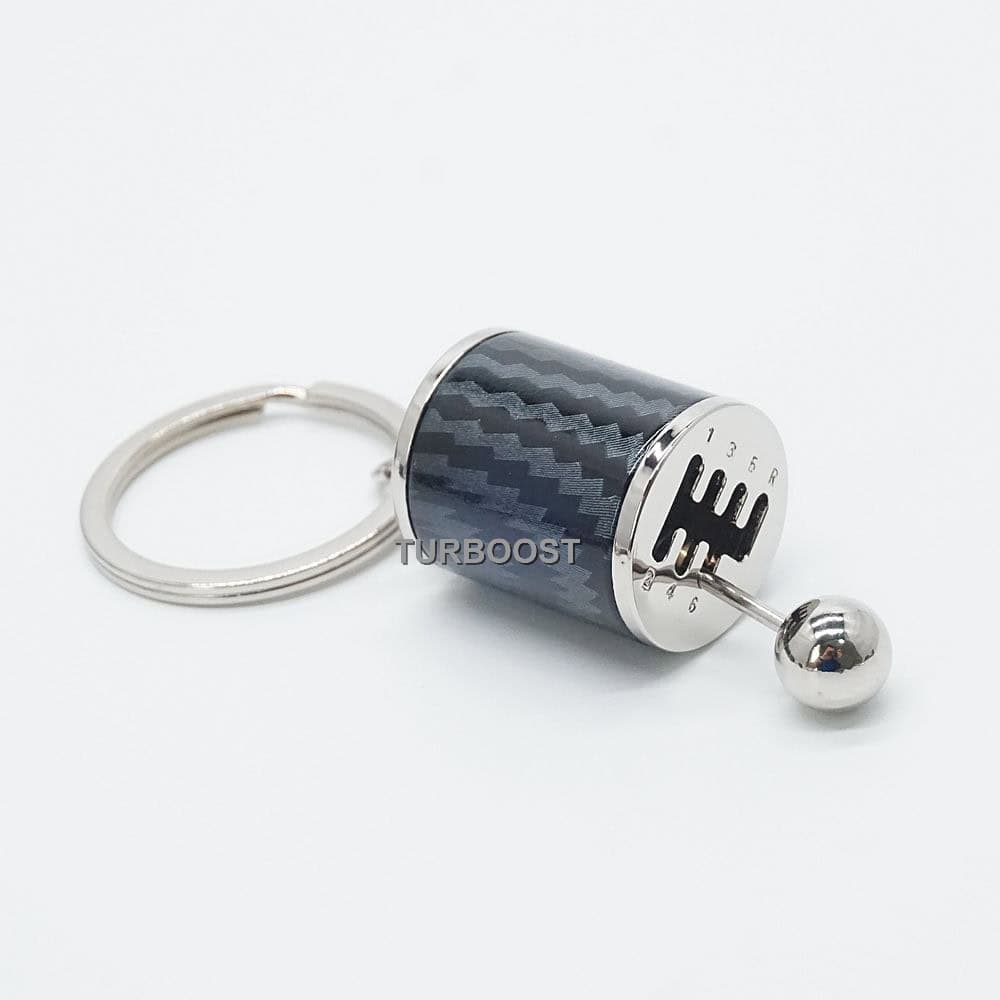 Carbon Fiber 5 & 6 Gear Manual Keychain