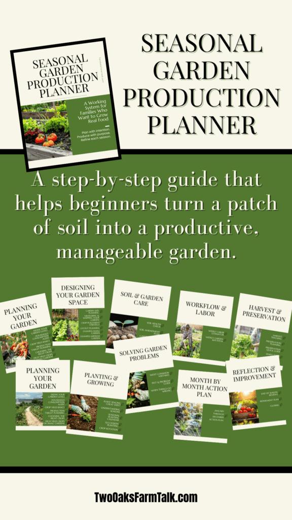 seasonal garden production planner