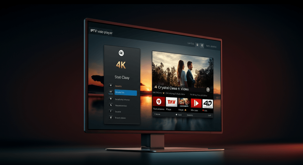 Screenshot of top IPTV free trial  players for Windows like IPTV Smarters, VLC, and MyIPTV Player streaming 4K video – optimized for smooth playback and RTMP compatibility