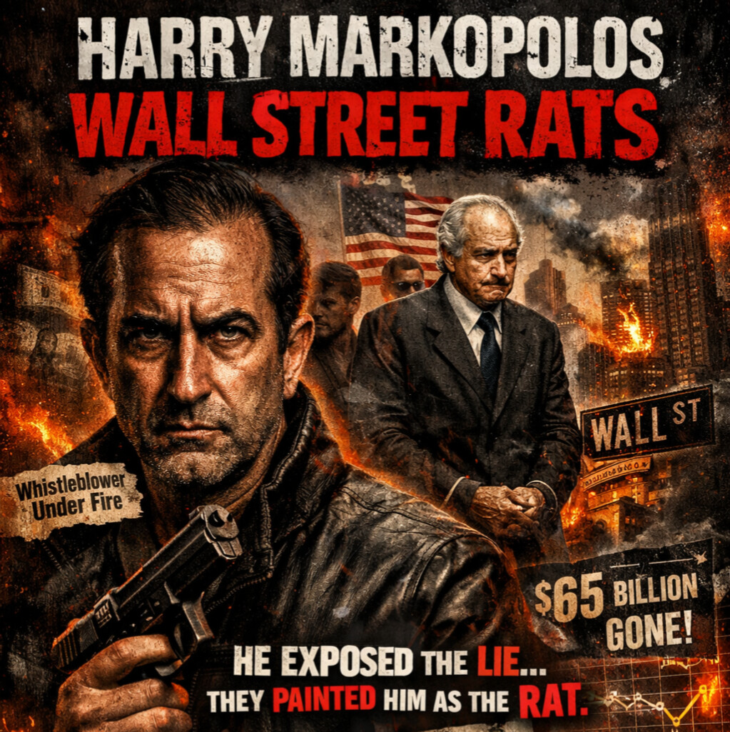 Harry Markopolos depicted as a Wall Street whistleblower exposing financial fraud and institutional corruption