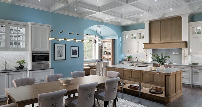 Bright urban kitchen featuring contemporary design, spacious layout, and natural light for stylish c.