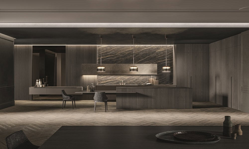 Contemporary urban home interior with sleek design and minimalist decor.