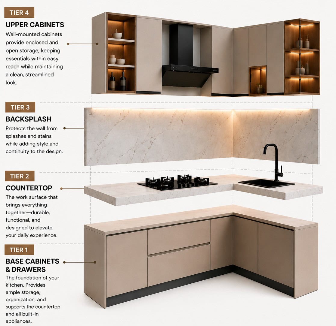 Basic Kitchen Design: Understanding the Four Essential Tiers