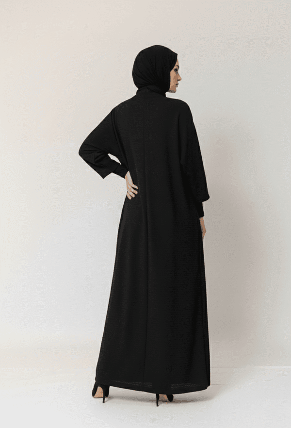 Abaya with Hijab, modest fashion, Islamic clothing, black abaya for women.