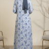 Modest fashion abaya with floral print, perfect for elegant, stylish wear for women.